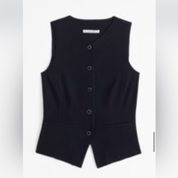 High Neck Tailored Vest - Abercrombie - Size Small - Picture 3 of 5